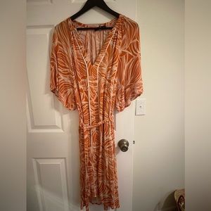 Eloquii Orange Palms Summer Dress